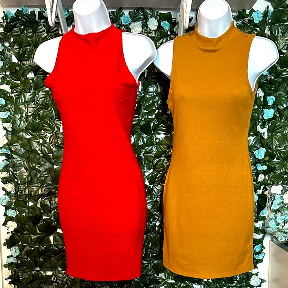 Windsor Dresses & Skirts - Madewell Red and Tan Mini Dresses